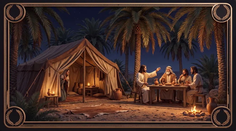Abraham and Sarah, a Chapter Chronicles artwork in an ornate laurel frame