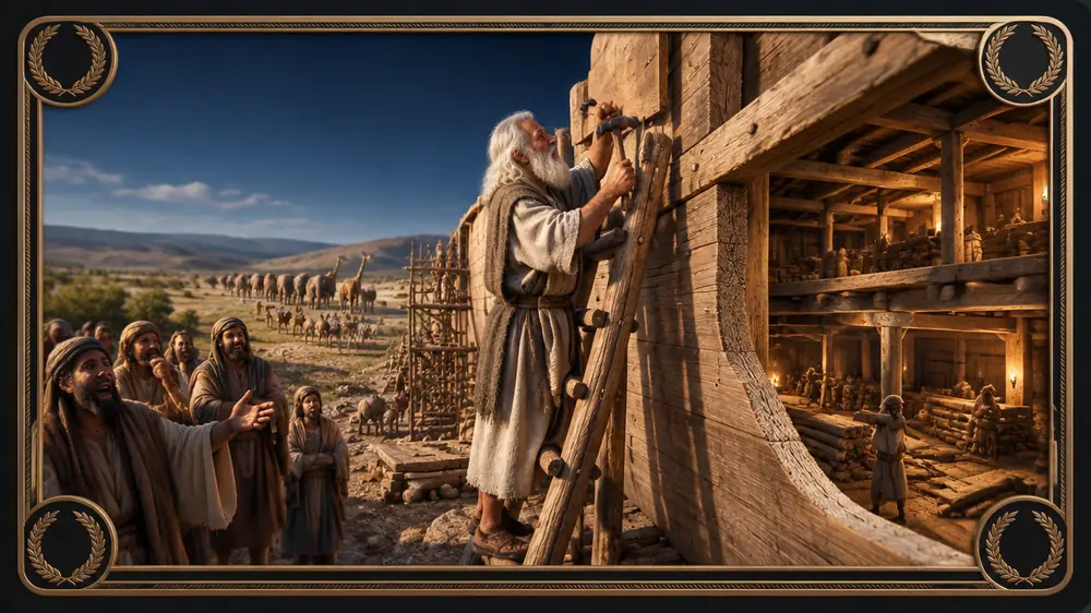 Noah's Ark, a Chapter Chronicles artwork in an ornate laurel frame