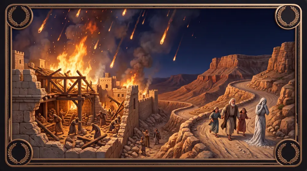 Sodom and Gomorrah, a Chapter Chronicles artwork in an ornate laurel frame